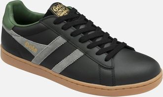 Gola Mens Equipe II Leather Mens Trainers - Black - Size: 10