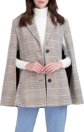 Ookie & Lala Cape Jacket in Camel Plaid at Nordstrom Rack, Size X-Large