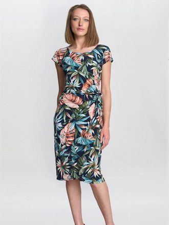 Gina Bacconi Womens Marley Floral Print Dress - Multicolour - Size 14 UK