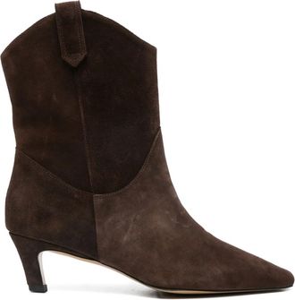 Bibi Lou pointed-toe suede ankle boots - women - Suede/Leather/Leather - 39 - Brown