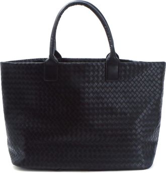 Adornia Black Woven Tote Bag