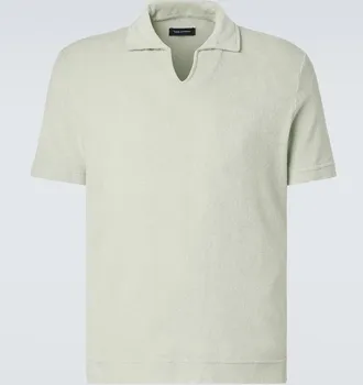 Thom Sweeney Cotton terry polo shirt