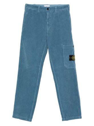 Stone Island corduroy pocket trousers - men - Cotton - 32 - Blue