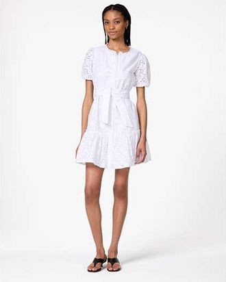 Kate Spade New York Floral Eyelet Mini Shirt Dress