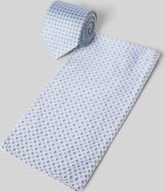 Prince Bowtie Krawatte und Einstecktuch im Set aus Seide in Bleu, Gr&ouml;&szlig;e 1