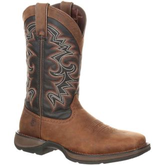 Durango Rebel Leather Mens Chocolate/Midnight Boots - Size UK 10.5