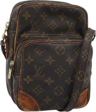 Louis Vuitton Pre-owned Amazon Shoulder Bag - Dames - Vintage Schoudertas - Bruin - ONE Size - Leer - Vintage