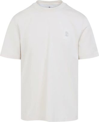 Brunello Cucinelli T-shirt con logo - Bianco