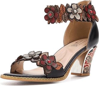 L'Artiste by Spring Step Doublelove Womens Sandals Black : EU 42 (US Womens 10.5-11) M, Leather