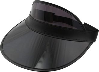 Freak Scene Visor Cap - Retro Shield Cap - 80s Poker Baseball Cap Black-Black