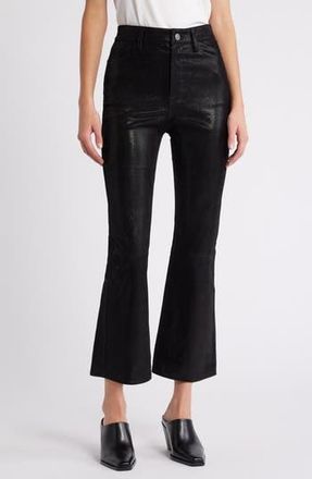 Frame Denim Le Crop Mini Bootcut Suede Pants in Black Multi at Nordstrom Rack, Size 28