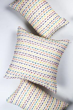Archive New York Vintage Rainbow Nubby Throw Pillow in White at Nordstrom, Size 12X20