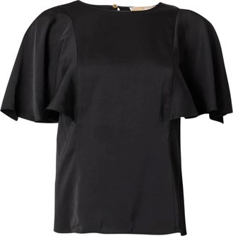 Michael Kors Camicetta con maniche a mantella in raso - - Blouses & Shirts - Donna - Nero - S