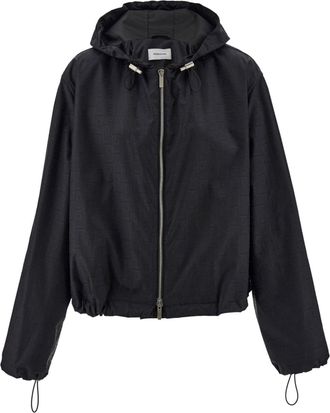 Ferragamo Monogram wind jacket - women - Polyamide - 44 - Black