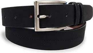 Vince Camuto Center Stitch Leather Belt in Black at Nordstrom Rack, Size 34