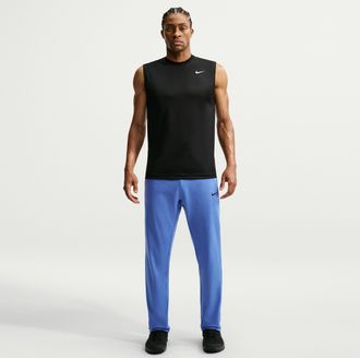 Nike Mens Nike Therma Therma-FIT Open Hem Fitness Pants in Blue | DQ4856-411