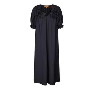 Stine Goya Jurk met pofmouwen - Dames - Casual kleedjes - Blauw - S - Kleedjes