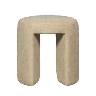 Woood Puf redondo de tela &oslash;45cm - Beige