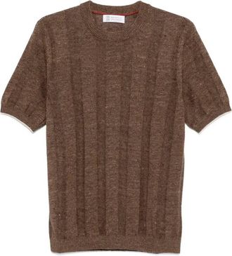 Brunello Cucinelli Short Sleeve Sweater
