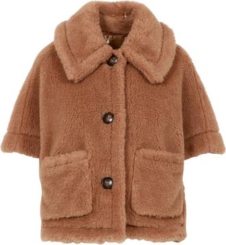 Max Mara Kameel Teddy Cape Jas - Dames - Jassen - Bruin - S/M - Jassen