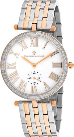 Christian Van Sant Womens Hush Mother of pearl Round 36mm