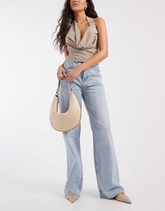 Tommy Jeans Claire - Jeans a fondo ampio e vita alta lavaggio blu chiaro