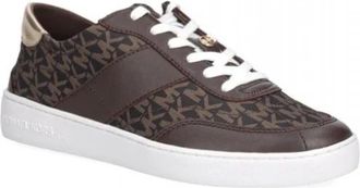 Michael Kors Kaycee Leather Sneaker - Dames - Sneakers - Bruin - 39 EU - Leer - Schoenen
