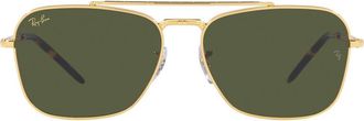 Ray-Ban New Caravan 58mm Square Sunglasses in Legend Gold /Green at Nordstrom