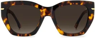 Victoria Beckham VB 7017/S 52mm Rectangular Sunglasses in Havana/brown Sf at Nordstrom