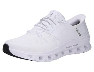 Skechers Mens Glide-Step Pro Slip-On Sneakers, White Mesh/Hotmelt, 10.5 UK