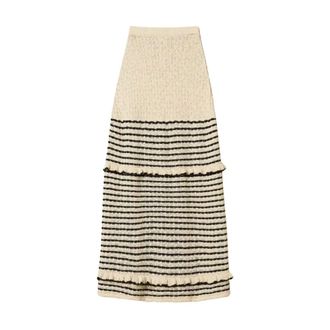 Twinset Rokken, Dames, Veelkleurig, S, Katoen, Maxi Rok
