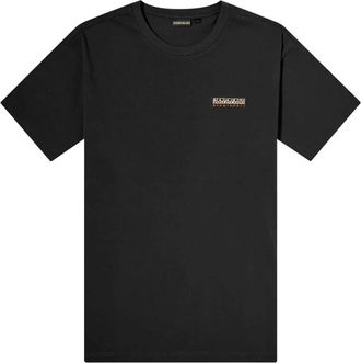 Napapijri Klassieke Ronde Hals T-Shirt - Heren - T-shirts - Zwart - L - Katoen - Tops
