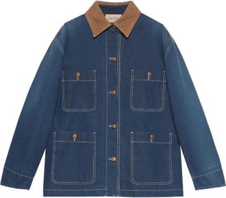 Gucci Denim longline jas - Dames - Spijkerjassen - Blauw - S - Denim - Jassen