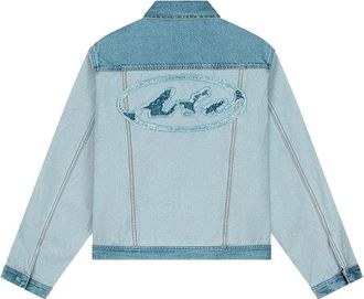 Arte Colour-Block Denim Jacket - Blue