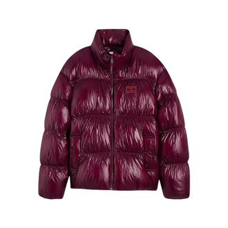Tommy Jeans Piumino Shiny Down Ripstop Relaxed - - Jackets - Donna - Rosso - 2XS