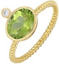 Bony Levy Iris 18K Yellow Gold Peridot & Diamond Ring at Nordstrom Rack, Size 6.5