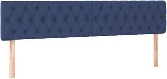 vidaXL Cabecero Con Led De Tela Azul 180x7x78/88 Cm Vidaxl