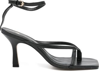 Carrano 85mm leather sandals - women - Rubber/Polyurethane/Calf Leather/Calf Leather - 36 - Black