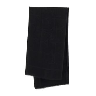 Elisabetta Franchi Scarf with logo pattern - female - Elisabetta Franchi - Scarves - Black - ONE SIZE - Accessories