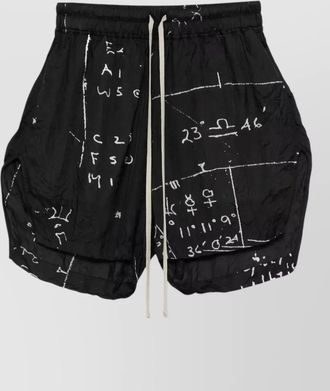 Rick Owens cupro boxer shorts dropped crotch side slits