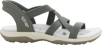 Skechers Reggae Slim - Stretch Flex - Dames - Sandalen - Groen - 38 EU - Schoenen