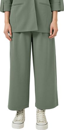 QS by s.Oliver Culotte QS, Damen, Gr. 34, N-Gr, khaki, Web, Obermaterial: 95% Polyester, 5% Elasthan, unifarben, regular fit 7/8-L&auml;nge, Hosen Culotte, Sommerhose mit
