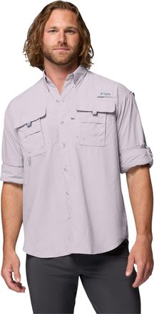 Columbia Mens PFG Bahama II Long Sleeve Shirt, Lavender Pearl, Medium