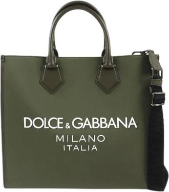 Dolce & Gabbana Borsa a spalla Pre-owned in Nylon e Pelle - - Pre-owned - Donna - Verde - ONE SIZE