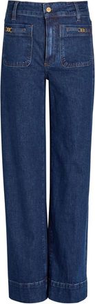 Paige Sasha Wide-leg Jeans - Dark Blue - 27 (W27 / UK8-10 / S)