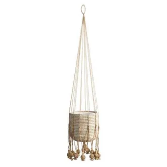 Napa Home & Garden Gaia Jute Hanging Basket 11.75 in Off-White at Nordstrom