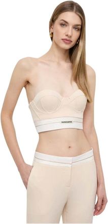 Patrizia Pepe Dames, Tops, Beige, Maat: XS Katoen
