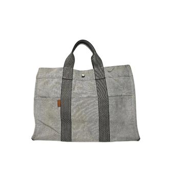 Herm&egrave;s Pre-owned Tote Bags, female, White, Size: ONE SIZE Pre-owned Cotton Tote Bag