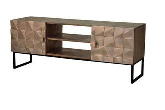 Giner&Colomer Mueble tv en madera de mango y cobre marron