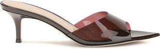 Gianvito Rossi Bordeaux Polyurethane Stiletto Heel Womens Sandals